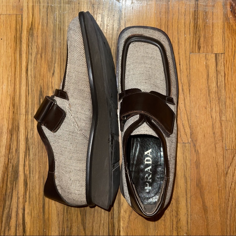 1999 Prada canvas loafers